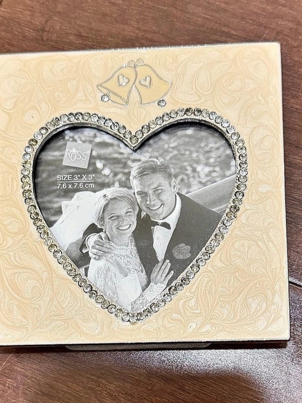 Ross Heart-Shaped Rhinestone Picture Frame
